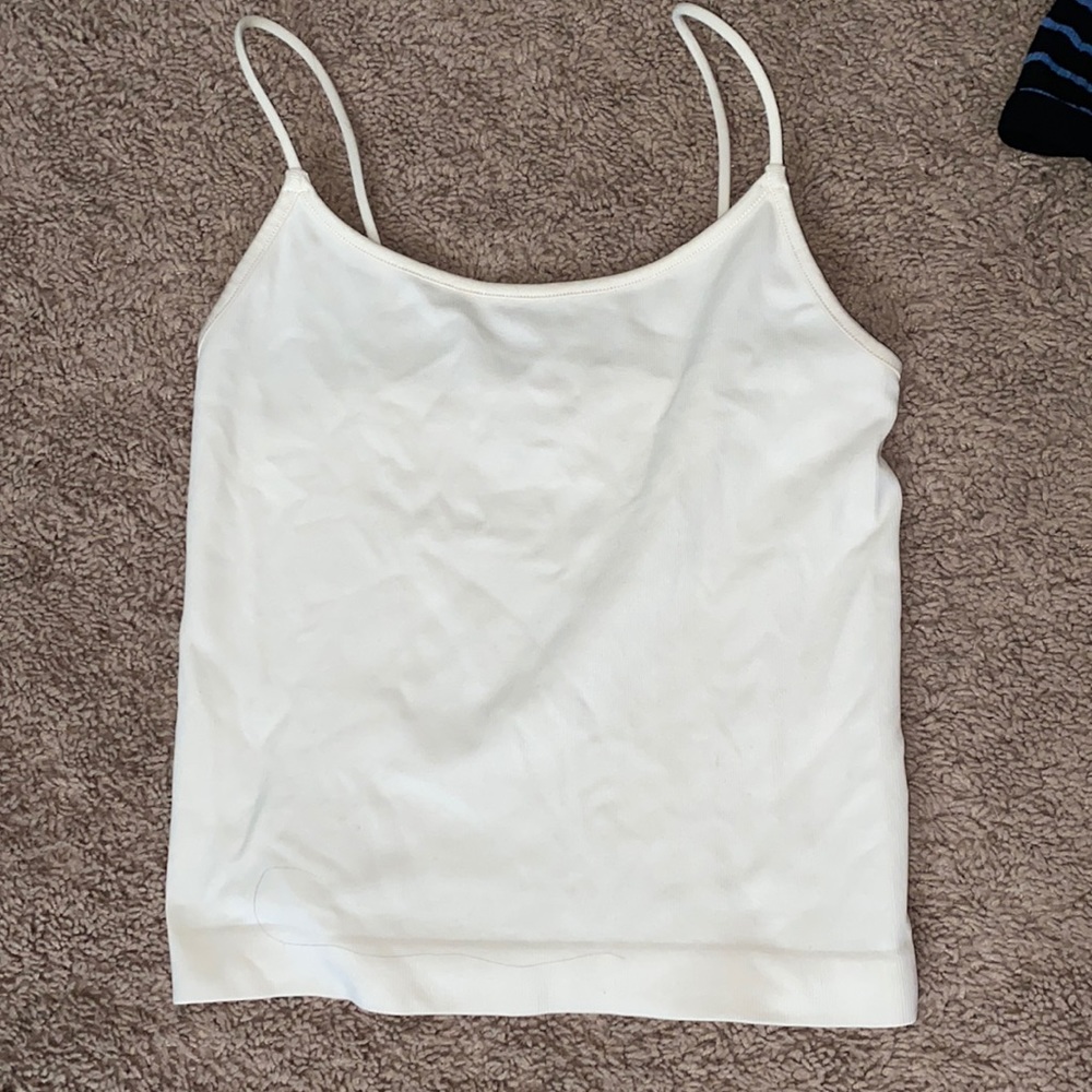 Cream spaghetti strap tank top